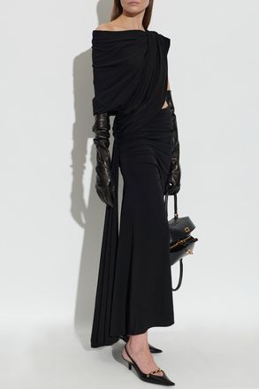 Balenciaga Asymmetric Dress, Womens, Black
