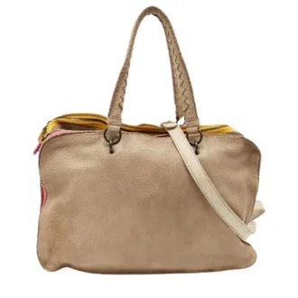 Bottega Veneta Pre-owned Handbags, female, Brown, Size: ONE SIZE Pre-owned Leather Handbag