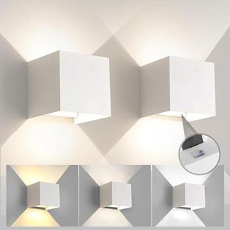 OEM Aplique De Pared Exterior Impermeable Crezuo Ip65, Moderno, De 12 W, Con Led Blanco Y &Aacute;ngulo De Iluminaci&oacute;n Ajustable