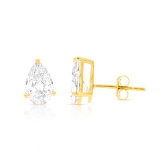 Vir Jewels 2 cttw Pear Lab Grown Diamond Stud Earrings in 14K Gold With Push Backs For Women