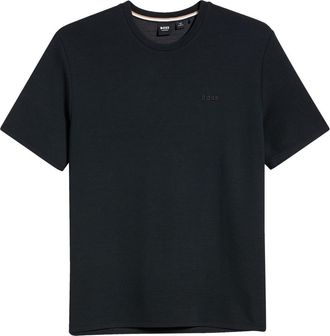 BOSS Rib Lounge T-Shirt in Black at Nordstrom, Size Xx-Large