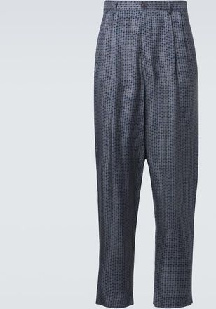 Giorgio Armani Pantalones tapered estampados plisados