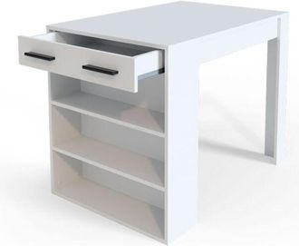 Vicco Mesa de bar Repose, Blanco, 67 x 100 cm Vicco