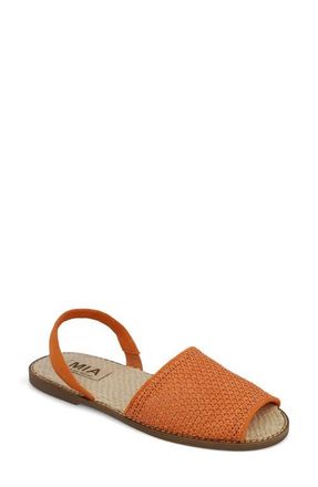 Mia Brazil Slingback Sandal in Burnt Orange Woven at Nordstrom, Size 9.5