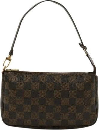 Louis Vuitton Pre-owned Mini Bags, female, Brown, Size: ONE SIZE Pre-owned Damier Pochette Accessoire Clutch