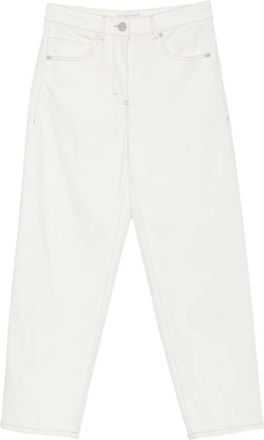PESERICO Toelopende broek - Dames - Jeans - Wit - Maat: XS