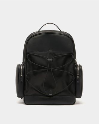 Bally Backpack in Nylon and Recycled Leather in Black at Nordstrom