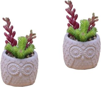 OEM 2 Piezas De Bons&aacute;is Suculentos Artificiales, Plantas Falsas Para Decoraci&oacute;n De Interiores, Sala De Estar, Hogar, Mini Plantas Artificiales, Adorno De 