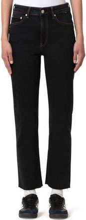 Mavi New York High Waist Straight Leg Jeans in Deep Smoke Classic Blue at Nordstrom Rack, Size 28 X 28