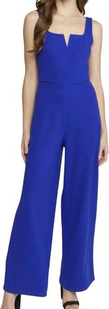 Entro Sleeveless Wide Leg Pantsuit In Royal