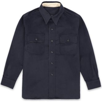 Fortela CPO 2.0 Overshirt in Fine Wool in Blue at Nordstrom, Size X-Large Eu