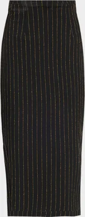 Sergio Hudson Tailored Wool Midi Pencil Skirt