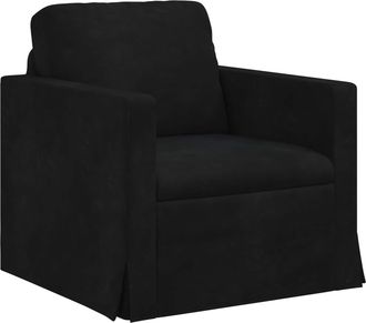 vidaXL Divano Nero 78 X 78 X 80 Cm Velluto Vidaxl