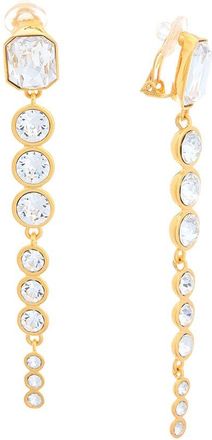 Oscar De La Renta Cascading Rhinestone Drop Earrings