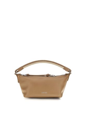 Loewe Cala Lambskin Leather Shoulder Bag - Beige