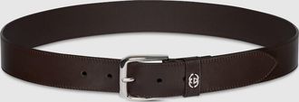 Gucci Belt With Interlocking G Detail, Size Gucci 115, Brown, Leather