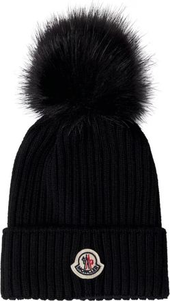 Moncler Accessoires, unisex, Zwart, M, Beanies