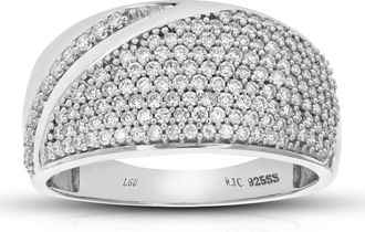 Vir Jewels 2/3 cttw Lab Grown Diamond Ring in Sterling Silver For Women
