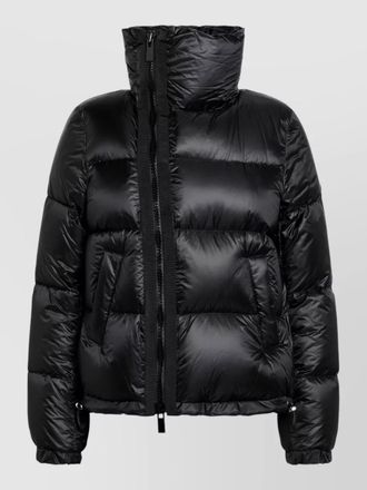 sacai high collar quilted jacket long sleeves