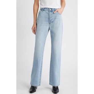 Rolla's 90s Relaxed Faded Blue High Waist Nonstretch Straight Leg Jeans in Light Vintage Blue at Nordstrom Rack, Size 29