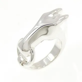 Herm&egrave;s Silver 925 Band Ring (Pre-Owned)