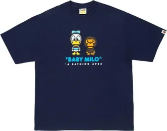 A Bathing Ape x Disney Donald Duck Baby Milo Relaxed Fit T-Shirt Navy 0ZXTEM917101Q-NVY