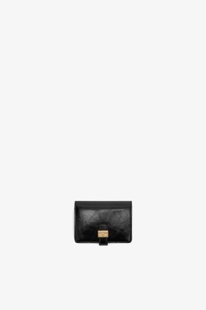 Ganni Black Sue Slim Card Holder With Flap in