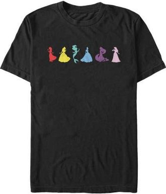 Disney Mens Disney Colorful Princesses Silhouettes Graphic T-Shirt in Black at Nordstrom, Size Xxx-Large