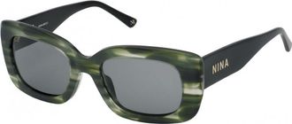 Nina Ricci Womens SNR262530VBT SNR26253 53 0VBT Sunglasses - Dark Green - One Size