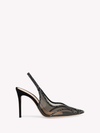 Gianvito Rossi Brenda Pump in Black Suede And Tpu at Nordstrom, Size 37.5