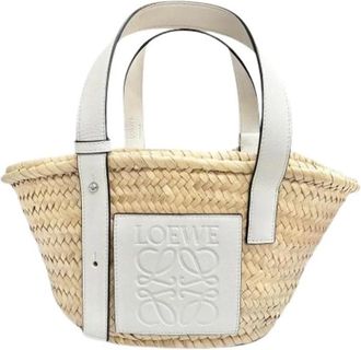 Loewe Pre-owned Basket Handbag - Dames - Vintage Handtas - Beige - ONE Size - Leer - Vintage