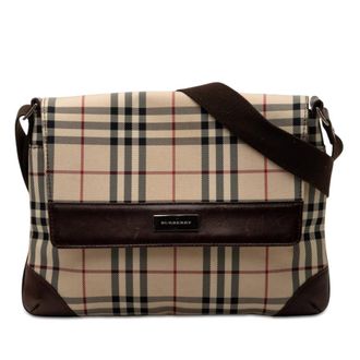 Burberry Pre-owned Burberry House Check Canvas Flap Crossbody Ladies 8XKQXUAMMLXA238B