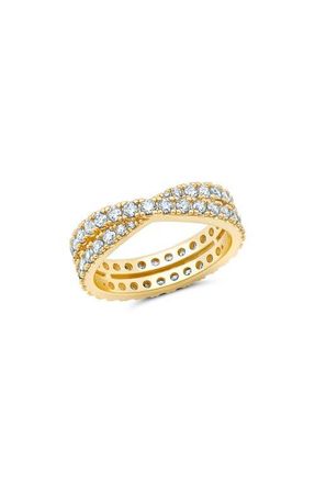 Crislu Grace Cubic Zirconia Eternity Ring in 18Kyg/Clear Stone at Nordstrom, Size 7