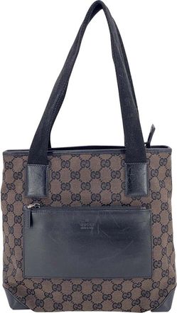 Gucci Brown Cotton Shoulder Bag (Authentic Pre-Loved)