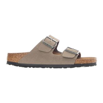 Birkenstock Sliders, male, Gray, Size: 11 US Arizona Birko Flor Narrow Fit
