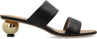 Ferragamo Ermione Muiltjes met Hak - Dames - Muiltjes - Zwart - 37 1/2 EU - Leer - Schoenen