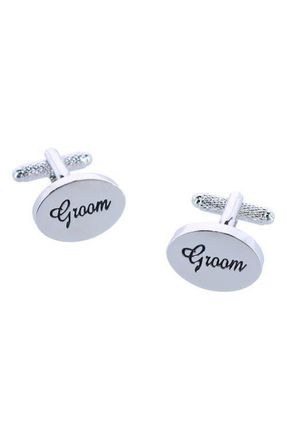 Trafalgar Store Groom Cuff Links in Silver at Nordstrom