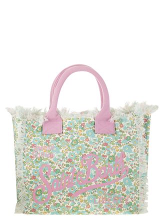 MC2 Saint Barth MC2 Saint Barth Vanity Canvas -Tasche mit Blumendruck