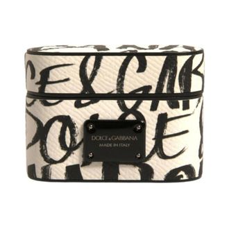 Dolce & Gabbana Phone Accessories, male, White, Size: ONE SIZE Scribble Embossed Logo AirPods Case