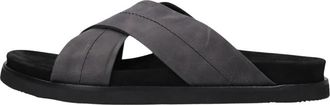 Stefano Lauran 26002 Slippers - Heren - Sandalen - Zwart - 42 EU - Leer - Schoenen