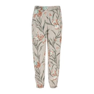 Saint Laurent Straight Trousers, male, Multicolor, Size: M Printed Satin Pant