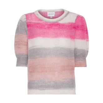 Americandreams Kenza Short Sleeve Knit Pullover - Dames - Ronde hals truien - Veelkleurig - S - Wol - Truien & Vesten