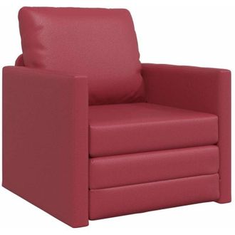 vidaXL Sof&aacute; Cama De Suelo Con Coj&iacute;n Rojo Vino Tinto 74 X 77 X 81 Cm Vidaxl