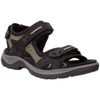 Ecco Ecco Offroad Nubuck Leather Womens Hook and loop Sandals - Black Mole - Size:UK 8-8.5