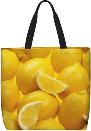 Generic Women Handbag Fruit Print Pattern Tote Bag Reusable Retro Shopping Bags, For Christmas, Birthday, Holiday, Graduation, Daily