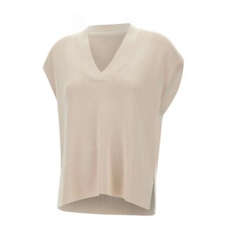 Elena Miro Dames, Truien, Beige, Maat: S Wol