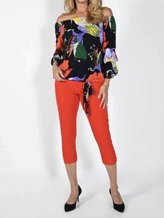 Frank Lyman Design Cropped Pant In Red