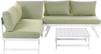 Beliani Beliani - Modern 5 Seat Outdoor Sofa Set Cushions Coffee Table Green Coccorino