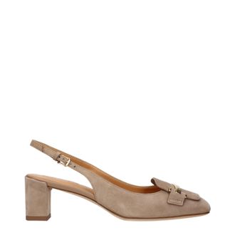 Tod's Tods Damess Sandalen Su&egrave;de Beige/Cappuccino