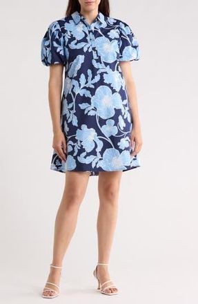 Halogen Bubble Sleeve Babydoll Dress in Classic Navy at Nordstrom Rack, Size X-Small
